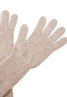 Bayan Bej Yün Karışımlı Uzun Eldiven