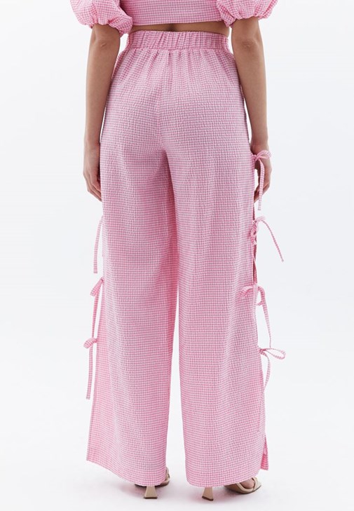 Bağlamalı Pantolon ve Bluz Kombini