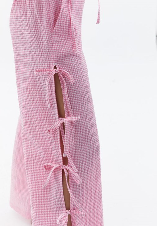 Bağlamalı Pantolon ve Bluz Kombini