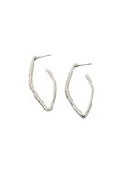 Bayan Gümüş Taş Detaylı Sallantılı Küpe