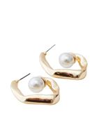 Bayan Altın İnci Detaylı Küpe