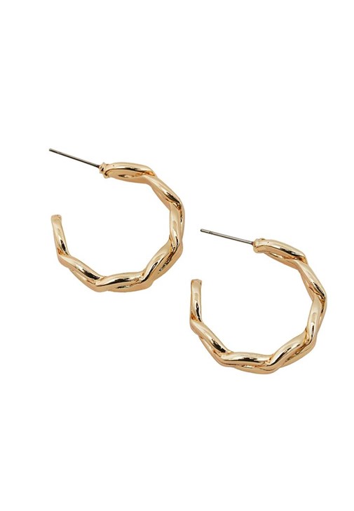  Burgu Detaylı Halka Küpe