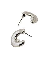 Bayan Gümüş İnci Detaylı Küpe