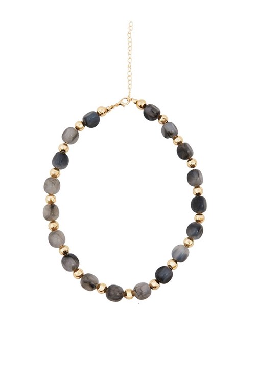 Çok Renkli Boncuk Detaylı Kolye