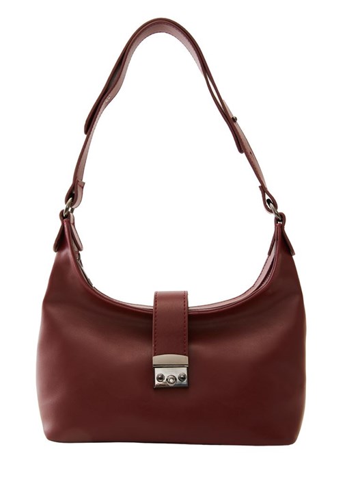 Bordo Toka Detaylı Omuz Çantası