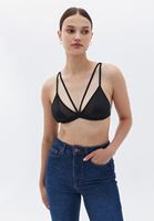 Bayan Siyah Biye Detaylı Bralet