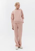 Bayan Pembe Yüksek Bel Straight-Fit Pantolon