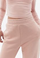 Bayan Pembe Yüksek Bel Straight-Fit Pantolon