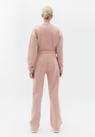 Bayan Pembe Yüksek Bel Straight-Fit Pantolon