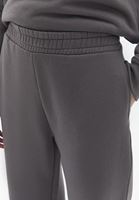 Bayan Gri Yüksek Bel Straight-Fit Pantolon