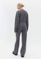 Bayan Gri Yüksek Bel Straight-Fit Pantolon