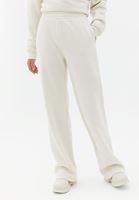Bayan Krem Yüksek Bel Straight-Fit Pantolon