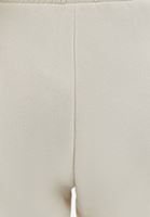 Bayan Krem Yüksek Bel Straight-Fit Pantolon