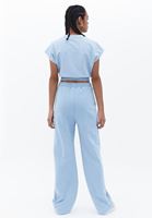 Women Blue High Rise Sweatpants