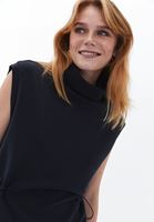 Bayan Siyah Yüksek Yaka Sweatshirt ( MODAL )