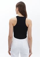 Bayan Siyah Taş Detaylı Crop Atlet