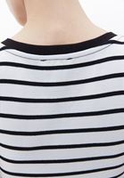 Women White/Black Cotton Blended Square Neck Singlet