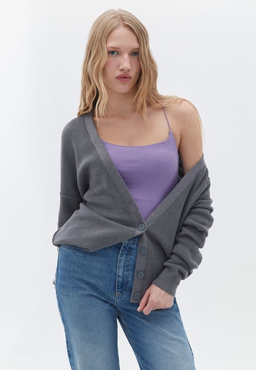 Lila İnce Askılı Atlet