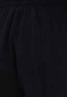 Bayan Siyah Keten Karışımlı Wide-Leg Pantolon