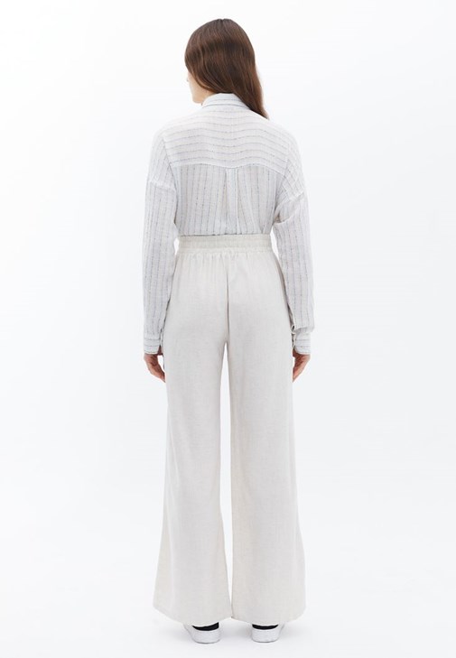 Keten Pantolon ve Gömlek Kombini