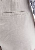 Bayan Bej Keten Straight-Fit Pantolon