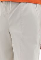 Bayan Krem Vegan Deri Wide-Leg Pantolon
