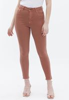Bayan Kahverengi Curvy Skinny Pantolon ( TENCEL™ )