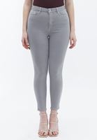 Bayan Gri Curvy Skinny Pantolon ( TENCEL™ )