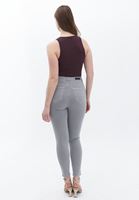 Bayan Gri Curvy Skinny Pantolon ( TENCEL™ )