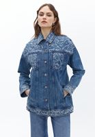 Bayan Mavi Boyfriend Denim Ceket