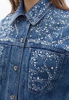 Bayan Mavi Boyfriend Denim Ceket