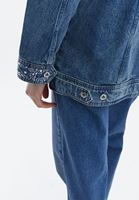 Bayan Mavi Boyfriend Denim Ceket