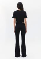 Bayan Siyah Ultra Yüksek Bel Flare Pantolon