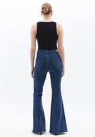 Bayan Lacivert Ultra Yüksek Bel Flare Pantolon 