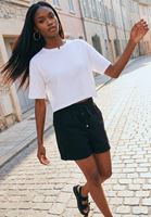 Bayan Siyah Yüksek Bel Mini Şort ( TENCEL™ )