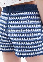 Bayan Çok Renkli Tığ İşi Mini Şort