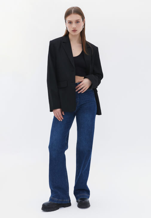 Tencel Uzun Etek ve Denim Gömlek Kombini