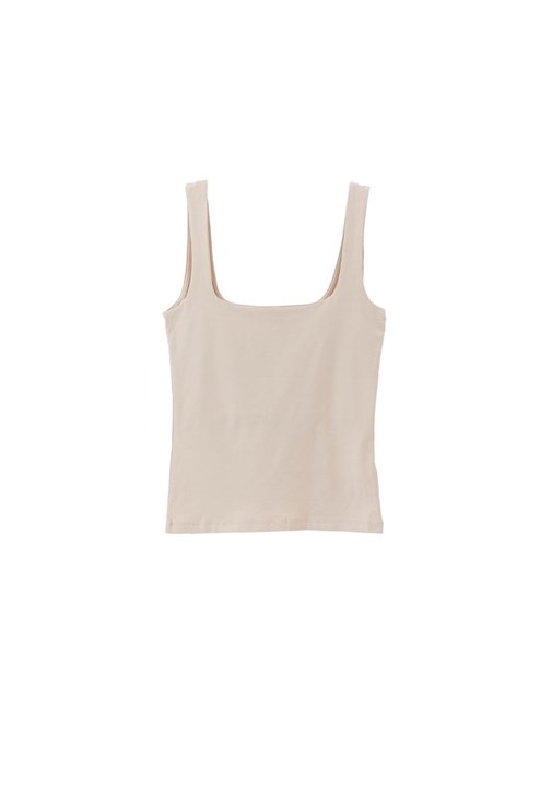 Pantolon ve Kare Yaka Atlet Kombini