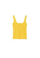 Bayan Sarı Pamuklu Kare Yaka Atlet