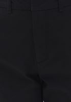 Bayan Siyah Yüksek Bel Straight-Fit Pantolon 