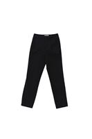 Bayan Siyah Yüksek Bel Straight-Fit Pantolon 