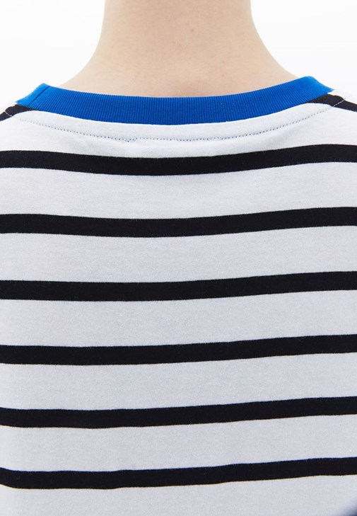 Çizgili Basic Tişört ve Pantolon Kombini