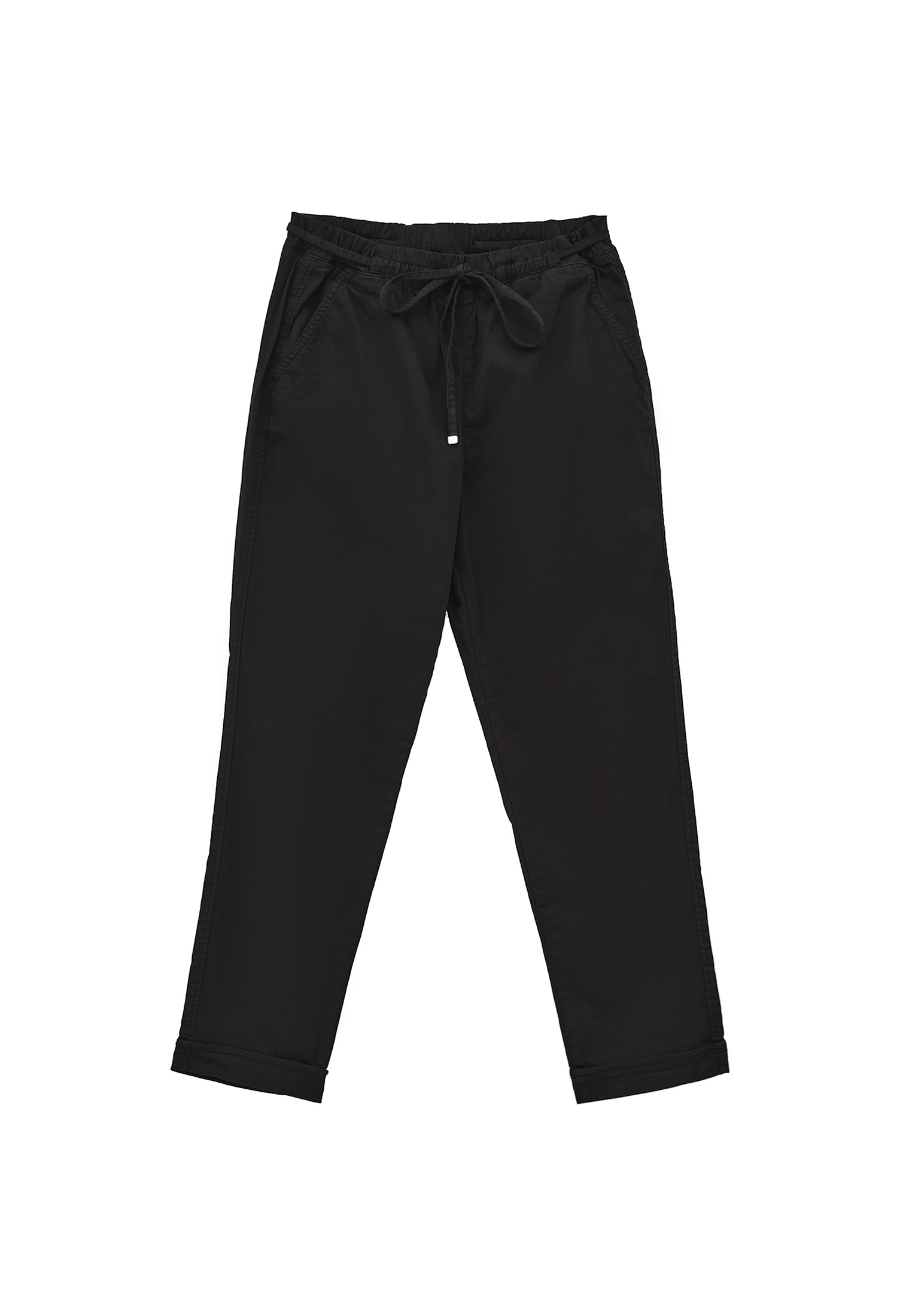 Siyah Yüksek Bel Carrot-Fit Pantolon