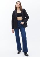 Bayan Siyah Oversize Blazer Ceket