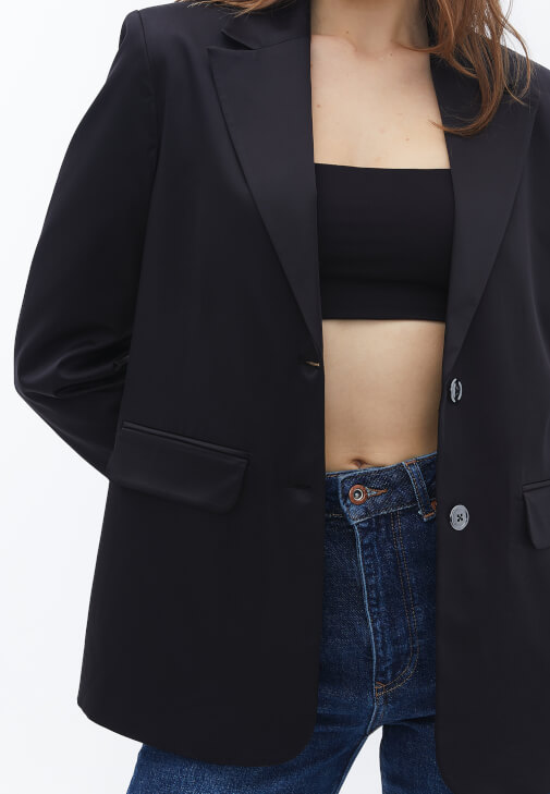 Oversize Blazer Ceket ve Tencel Pantolon Kombini