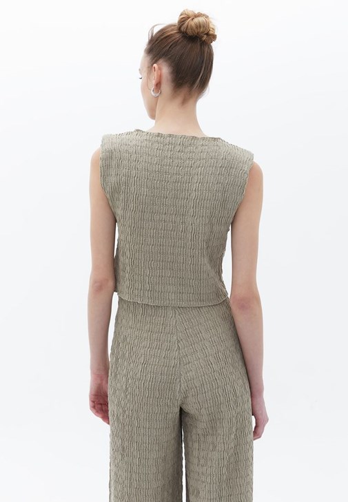 Crop Tişört ve Culotte Pantolon Kombini