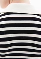 Women White/Black Polo Neck Tshirt