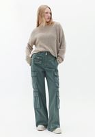 Bayan Yeşil Yüksek Bel Kargo Pantolon ( TENCEL™ )