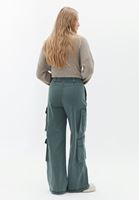 Bayan Yeşil Yüksek Bel Kargo Pantolon ( TENCEL™ )