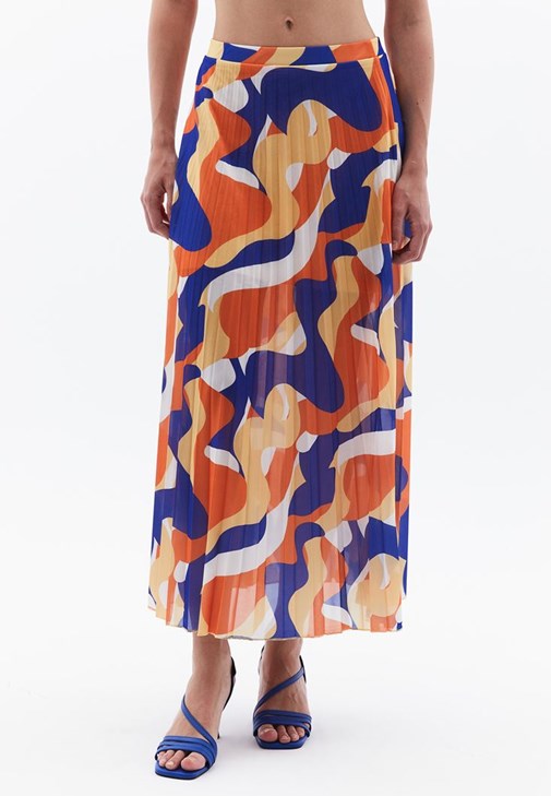 Uzun Etek ve Halter Yaka Bluz Kombini